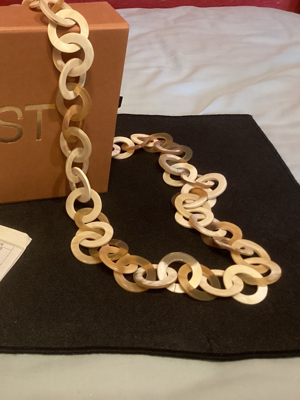 Women’s NEST Link Necklace - Cream/Tan